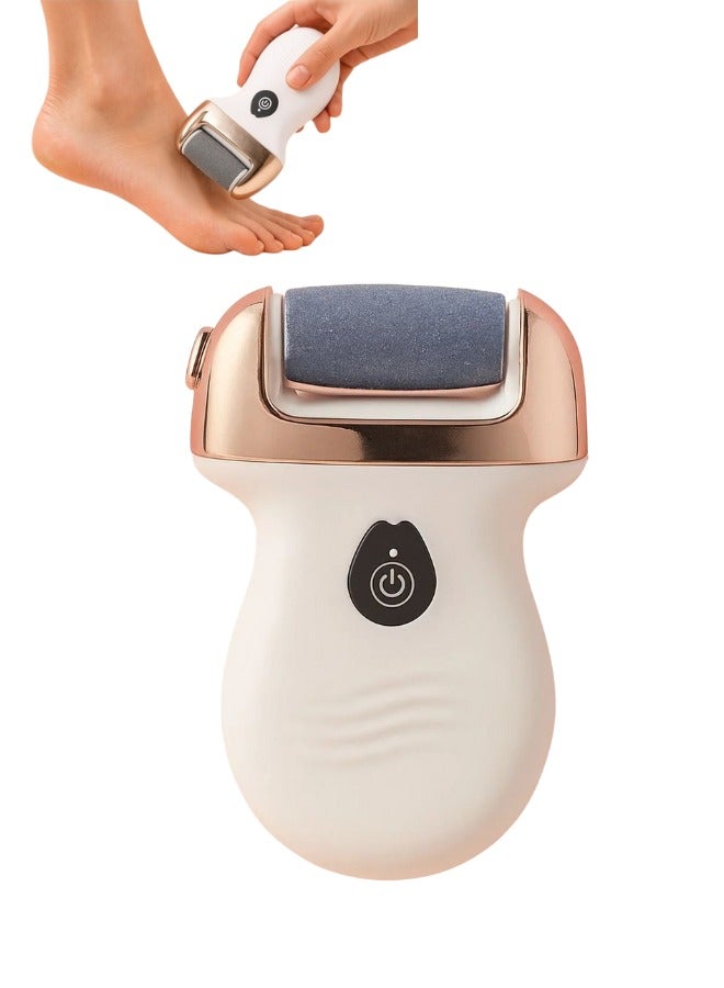 Portable Foot Callus Remover – Rechargeable Electric Pedicure File with Stainless Steel Heads, Smoothes Dry Skin, Cracked Heels, and Calluses for Men & Women - Image 1